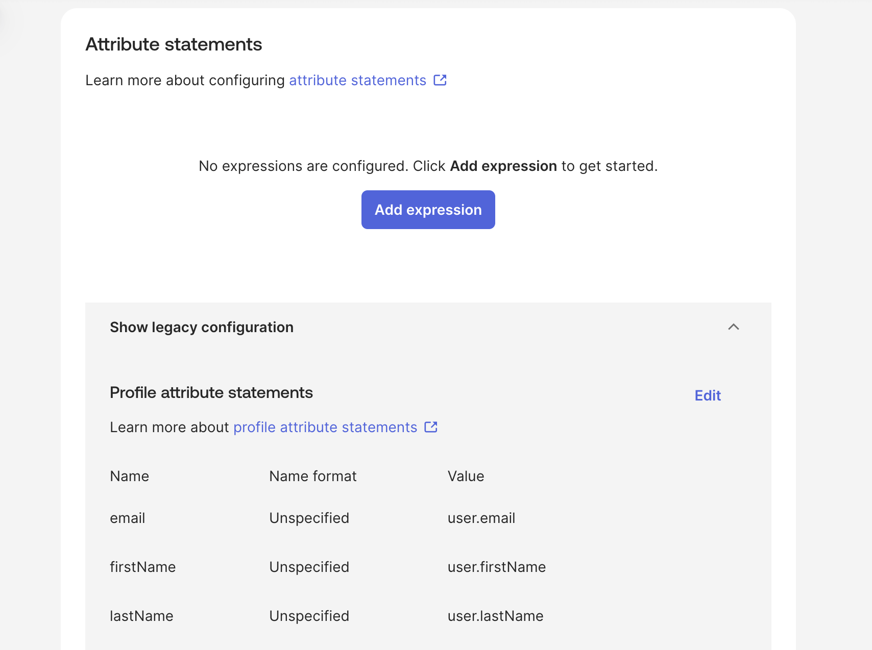 Configure SAML attributes